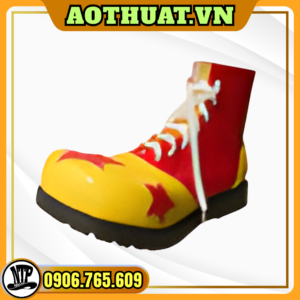 Giày chú hề mũi tròn ngôi sao vàng đỏ